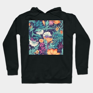 Colourful flower pattern Hoodie